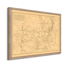 Load image into Gallery viewer, Digitally Restored and Enhanced 1867 New Mexico State Map - Framed Vintage New Mexico Map Poster - Old New Mexico Wall Map - Territory &amp; Military Department of New Mexico Wall Art 
