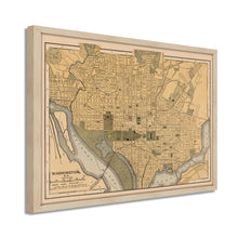 Load image into Gallery viewer, Digitally Restored and Enhanced 1897 Map of Washington DC - Framed Vintage Washington DC Map - Historic Washington DC Map Print - Restored Wall Map of Washington DC Wall Art Poster
