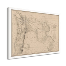 Load image into Gallery viewer, 1859 Oregon and Washington State Map - Framed Vintage Oregon Map  - Restored Map of Oregon State &amp; Washington Territory  Wall Art Poster
