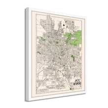 Load image into Gallery viewer, Digitally Restored and Enhanced 1924 Bexar County Map Print - Framed Vintage San Antonio Map Poster - Restored San Antonio Wall Art - Historic Bexar County Map of San Antonio TX
