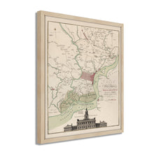 Load image into Gallery viewer, Digitally Restored and Enhanced 1777 Philadelphia Map Art - Framed Vintage Map of Philadelphia - Old Philadelphia Wall Art - Plan of The City &amp; Environs of Philadelphia Map Wall Art Poster
