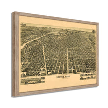 Load image into Gallery viewer, Digitally Restored and Enhanced 1889 Map of Denver Colorado - Framed Vintage Denver Wall Art - Old Denver Colorado Map - City of Denver Map History - Perspective Map of Denver CO
