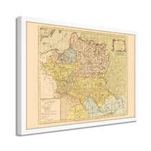 Load image into Gallery viewer, Digitally Restored and Enhanced 1770 Poland Map Poster - Framed Vintage Poland Wall Art - Old Map of Lithuania - History Map of the Kingdom of Poland and the Grand Dutchy of Lithuania

