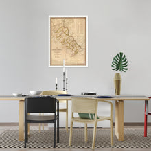 Load image into Gallery viewer, Digitally Restored and Enhanced 1831 Bucks County Pennsylvania Map - Framed Vintage Bucks County Map Print - Old Map of Pennsylvania - Restored Bucks County PA Map Wall Art Poster
