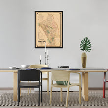 Cargar imagen en el visor de la galería, Digitally Restored and Enhanced 1895 Napa County California Map - Framed Vintage Napa Wall Art - Old California Wall Map History

