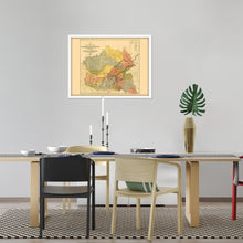 Load image into Gallery viewer, Digitally Restored and Enhanced 1884 Cherokee Nation History Map - Framed Vintage Map of Indian Tribes - Old Cherokee Nation Wall Art - Historic Oklahoma Map - American Indian Map
