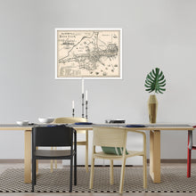 Load image into Gallery viewer, Digitally Restored and Enhanced 1722 Boston Massachusetts Map -Framed Vintage Boston Poster - History Map of Boston Framed Wall Art - Old Map of The Town of Boston in New England
