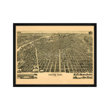 Load image into Gallery viewer, Digitally Restored and Enhanced 1889 Map of Denver Colorado - Framed Vintage Denver Wall Art - Old Denver Colorado Map - City of Denver Map History - Perspective Map of Denver CO
