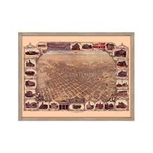 Load image into Gallery viewer, Digitally Restored and Enhanced 1901 San Jose California Map - Framed Vintage San Jose Wall Art - Old San Jose Poster - History Map of San Jose CA - Bird&#39;s Eye View of San Jose CA Map
