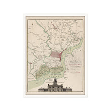 Load image into Gallery viewer, Digitally Restored and Enhanced 1777 Philadelphia Map Art - Framed Vintage Map of Philadelphia - Old Philadelphia Wall Art - Plan of The City &amp; Environs of Philadelphia Map Wall Art Poster
