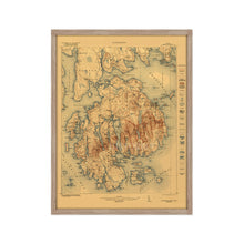 Cargar imagen en el visor de la galería, Digitally Restored and Enhanced 1922 Acadia National Park Map - Framed Vintage Map of Maine Poster - Old Map of Acadia National Park Map - Historic Maine Wall Art - Restored Maine Map
