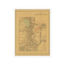 Load image into Gallery viewer, Digitally Restored and Enhanced 1879 Utah Map Poster - Framed Vintage Utah Wall Map - Old Map of Utah Poster - Restored Utah Wall Art - Historic Utah State Map - Territory of Utah Map
