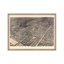 Cargar imagen en el visor de la galería, Digitally Restored and Enhanced 1887 Map of Austin Texas Poster - Framed Vintage Austin Texas Wall Art - Old City of Austin Texas Map - Bird&#39;s Eye View of Austin TX Map History
