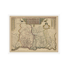 Load image into Gallery viewer, Digitally Restored and Enhanced 1687 Map of Pennsylvania Poster - Framed Vintage Pennsylvania Map - Old Pennsylvania Wall Art - Restored Pennsylvania Map of Philadelphia Region
