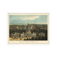 Load image into Gallery viewer, Digitally Restored and Enhanced 1871 Map of Washington DC Poster - Framed Vintage Washington DC Map Print - History Map of Washington DC Wall Art - Bird&#39;s Eye View of Washington City
