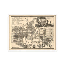Load image into Gallery viewer, Digitally Restored and Enhanced 1804 Baltimore Map Print - Framed Vintage Baltimore City Wall Art - Old Baltimore Maryland Map Poster

