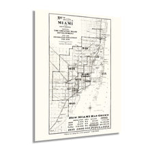 Load image into Gallery viewer, Digitally Restored and Enhanced 1925 Miami Map Poster - Vintage Map of Miami Florida - Map of The City of Miami and Environs Showing Greater Miami FL Development &amp; Estimated Expansion
