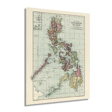 Load image into Gallery viewer, Digitally Restored and Enhanced 1906 Philippines Map Poster - Vintage Map of The Philippines Wall Art - Historic Map of Philippines Wall Decor - Old Philippines Artwork
