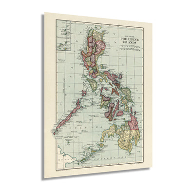 Digitally Restored and Enhanced 1906 Philippines Map Poster - Vintage Map of The Philippines Wall Art - Historic Map of Philippines Wall Decor - Old Philippines Artwork