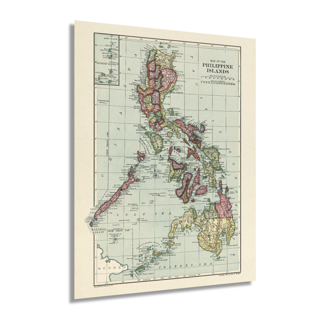 Digitally Restored and Enhanced 1906 Philippines Map Poster - Vintage Map of The Philippines Wall Art - Historic Map of Philippines Wall Decor - Old Philippines Artwork