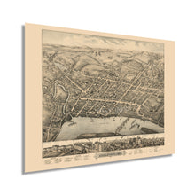 Load image into Gallery viewer, Digitally Restored and Enhanced 1877 Middletown Connecticut Map Print - History Map of Middletown CT Poster - Old Map of Middletown Connecticut Wall Art
