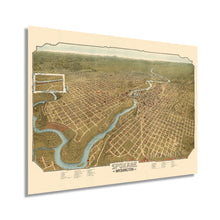 Cargar imagen en el visor de la galería, Digitally Restored and Enhanced 1905 Spokane Washington Map - Vintage Spokane Wall Art - Old Spokane Washington Map - Historic Spokane Map Poster - Bird&#39;s Eye View of Spokane WA Map
