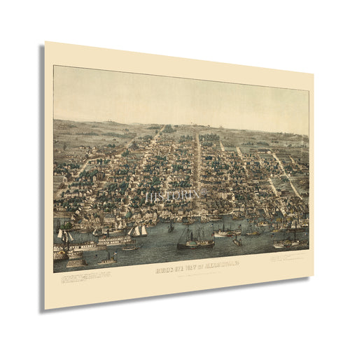 Digitally Restored and Enhanced 1863 Alexandria Virginia Map Poster - Old Map of Alexandria Virginia Wall Art Print - Alexandria City VA Map History