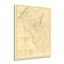 Load image into Gallery viewer, Digitally Restored and Enhanced 1914 Fauquier County Virginia Map - Vintage Virginia Map Poster - Old Fauquier County Wall Art - Historic Fauquier County Virginia Wall Map Showing Statistical Information
