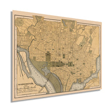 Load image into Gallery viewer, Digitally Restored and Enhanced 1897 Map of Washington DC - Washington DC Vintage Map - DC Map Wall Art - Washington DC Map Print - Washington DC Poster Map - Map Washington DC Decor
