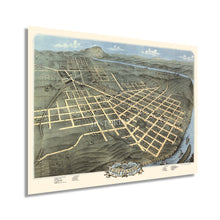 Cargar imagen en el visor de la galería, Digitally Restored and Enhanced 1871 Chattanooga Tennessee Map - Old Chattanooga TN Map Poster - Bird&#39;s Eye View Map of Chattanooga Tennessee Wall Art
