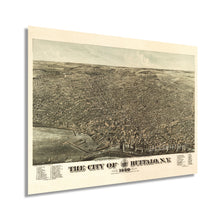 Cargar imagen en el visor de la galería, Digitally Restored and Enhanced 1880 Buffalo New York Poster Map - Vintage Map of Buffalo NY Wall Art - Old Buffalo Map - Historic Bird&#39;s Eye View Map of Buffalo NY Showing Points of Interest
