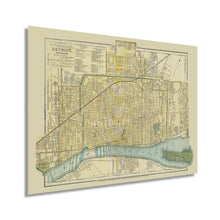 Cargar imagen en el visor de la galería, Digitally Restored and Enhanced 1895 Map of Detroit Michigan - Vintage Detroit Map Poster - History Map of Detroit Wall Art - Old Detroit City Wayne County Map of Michigan - Historic Michigan Map Poster
