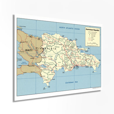 Digitally Restored and Enhanced 2004 Dominican Republic Map Poster - Dominican Republic Wall Art - Dominican Wall Decor - Dominican Poster - Dominican Republic Map Art - Dominican Wall Art