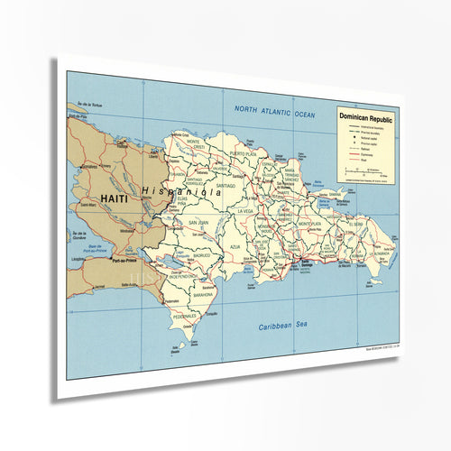 Digitally Restored and Enhanced 2004 Dominican Republic Map Poster - Dominican Republic Wall Art - Dominican Wall Decor - Dominican Poster - Dominican Republic Map Art - Dominican Wall Art