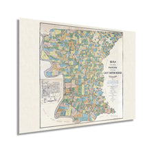 Cargar imagen en el visor de la galería, Digitally Restored and Enhanced 1895 East Baton Rouge Louisiana Map Poster - Vintage Map of The Parish of East Baton Rouge LA - Old East Baton Rouge Map Wall Art - Historic Map of Baton Rouge
