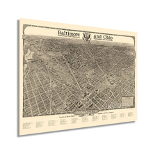 Load image into Gallery viewer, Digitally Restored and Enhanced 1923 Washington DC Map Art - Washington DC Vintage Map Poster - Old Washington DC Wall Art - Vintage Washington DC Map Art - Baltimore and Ohio Railroad Company
