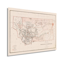 Load image into Gallery viewer, Digitally Restored and Enhanced 1879 Montana State Map - Vintage Map of Montana Wall Art - Old Montana Map Wall Art - Montana Wall Map - Historic Territory Map of Montana Poster
