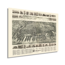 Cargar imagen en el visor de la galería, Digitally Restored and Enhanced 1904 Hoboken New Jersey Map - City of Hoboken Wall Art - History Map of Hoboken NJ - Hudson County New Jersey Vintage Map
