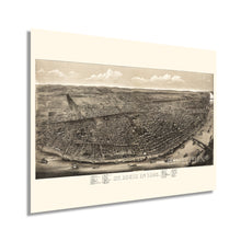 Load image into Gallery viewer, Digitally Restored and Enhanced 1895 Saint Louis Missouri Map - Vintage Map of St Louis MO Wall Decor - Old St Louis City Map - Perspective St Louis Wall Art Showing Index to Points of Interest
