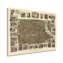 Load image into Gallery viewer, Digitally Restored and Enhanced 1895 Ottawa Ontario Canada Map - Vintage Map of Ottawa Wall Art - Historic Ontario Canada Map Poster - History Map of Ottawa City with Views of Principal Business Buildings

