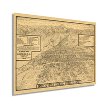 Load image into Gallery viewer, Digitally Restored and Enhanced 1909 Map of Colorado Springs - Vintage Map of Colorado Springs Wall Art Decor Print Poster - Panoramic Birds Eye View of Colorado Springs with Points of Interest
