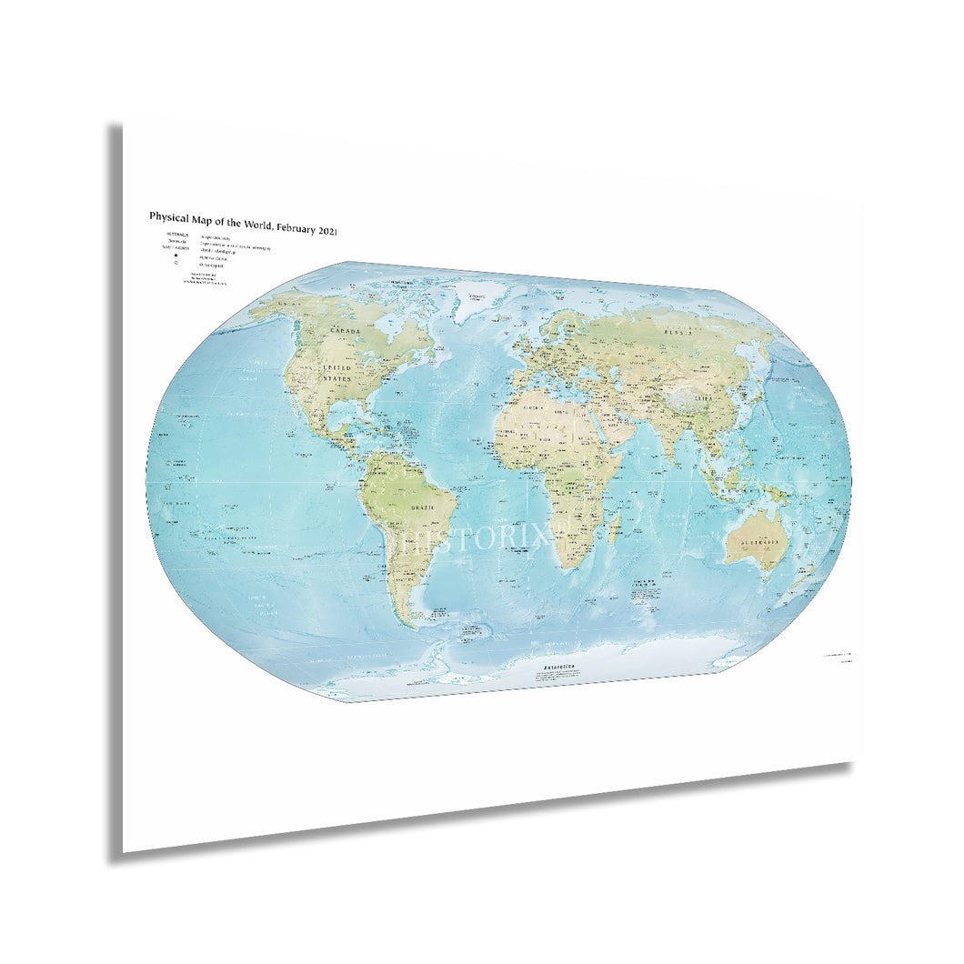 Digitally Restored and Enhanced 2021 World Map Poster - Map of the World Poster - World Map Wall Art - Large World Map Poster - Modern World Map Print
