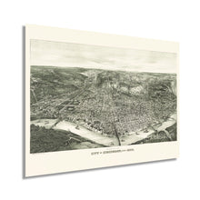 Load image into Gallery viewer, Digitally Restored and Enhanced 1900 Cincinnati Ohio Map - Vintage Map of Cincinnati Wall Art - Old Cincinnati Poster - Historic Cincinnati Map Wall Art - Panoramic View of Cincinnati OH Map
