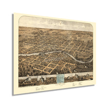 Cargar imagen en el visor de la galería, Digitally Restored and Enhanced 1866 South Bend Indiana Map Poster - Vintage South Bend City Map of Indiana - History Map of South Bend Wall Art
