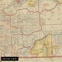 Cargar imagen en el visor de la galería, Digitally Restored and Enhanced 1897 Montana Map Poster - Vintage Montana Poster - Old State Map of Montana Wall Art - Billings Montana Map History
