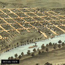 Load image into Gallery viewer, Digitally Restored and Enhanced 1869 Shakopee Minnesota Map Poster - Shakopee City Map of Scott County Minnesota - History Map of Shakopee Wall Art
