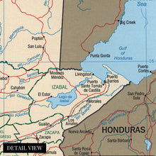 Load image into Gallery viewer, Digitally Restored and Enhanced Guatemala Map Poster - Mapa de Guatemala - Guatemala Poster - Guatemala Wall Decor - Guatemala Wall Art
