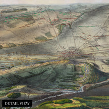 Cargar imagen en el visor de la galería, 1863 Mapa del campo de batalla de Gettysburg - Arte del mapa antiguo de Gettysburg - Mapa de historia de Gettysburg PA - Vista de pájaro del mapa de la guerra civil del campo de batalla de Gettysburg Póster 

