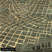 Load image into Gallery viewer, Digitally Restored and Enhanced 1871 Atlanta Georgia Map - Vintage Map of Atlanta GA Wall Art - Old Atlanta Wall Map - Vintage Atlanta Poster - Bird&#39;s Eye View Map of Atlanta Looking North East
