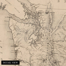 Load image into Gallery viewer, Digitally Restored and Enhanced 1859 State of Oregon and Washington Territory Map - Vintage Pacific Northwest Wall Art - Pacific Northwest Decor - Pacific Northwest Map Poster - Northwest US Map
